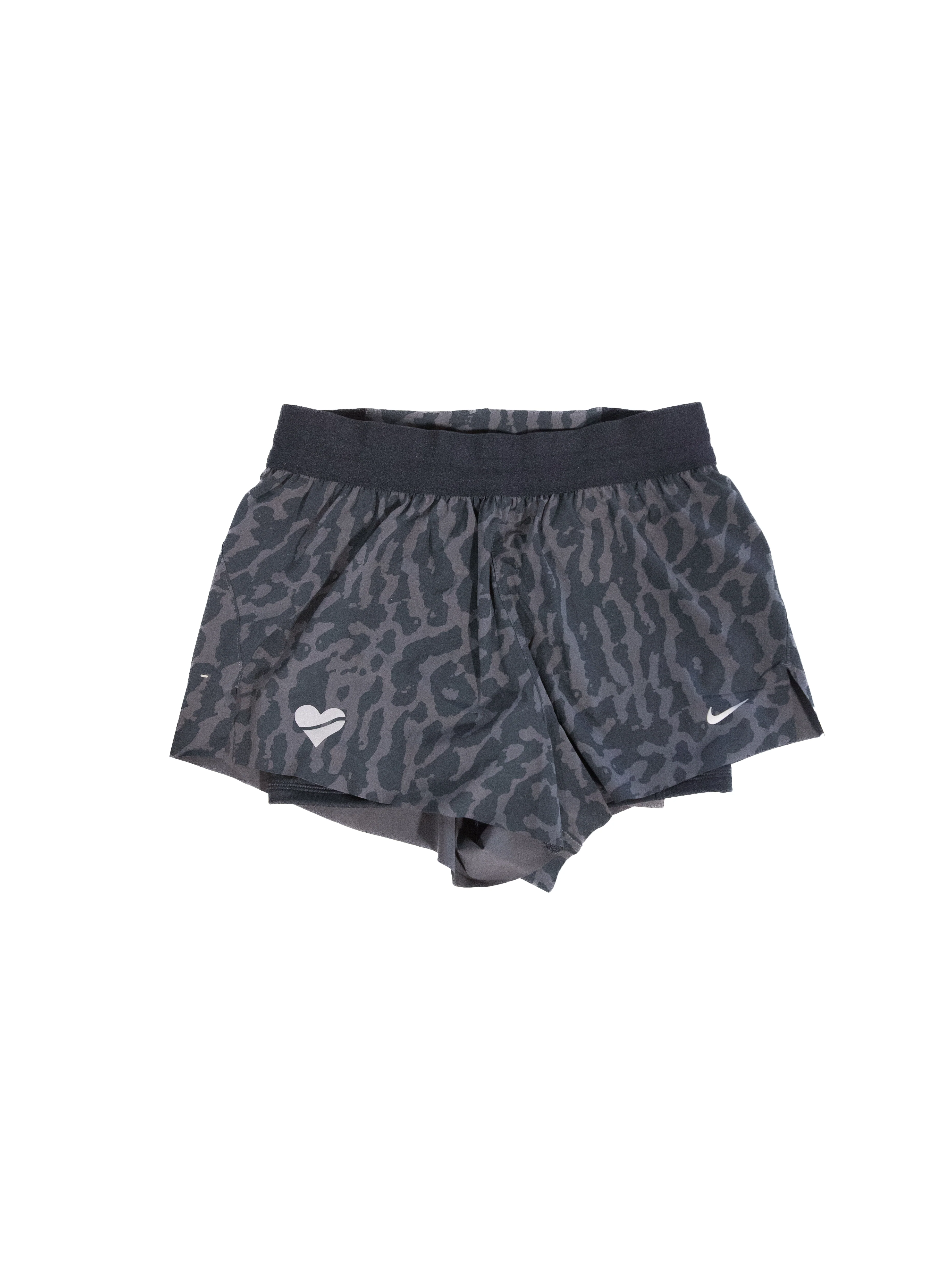 Nike Women's Swift Dri-FIT Mid-Rise 2-in-1 Printed Running Shorts